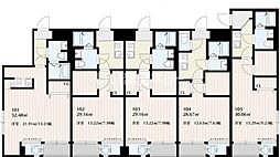 SKリデンテ白井笹塚I・II 1Kの間取図画像