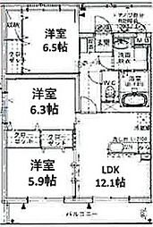 Stella小池原 3LDKの間取図画像