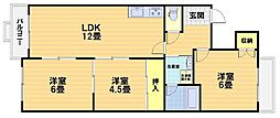 ファミィール桂 3LDKの間取図画像