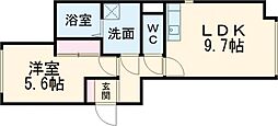 パワーBLD.千歳駅前 1LDKの間取図画像