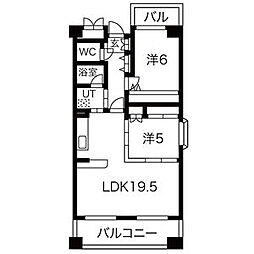 ソフィア天神山 2LDKの間取図画像