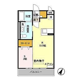 BizSTAY古河 1LDKの間取図画像