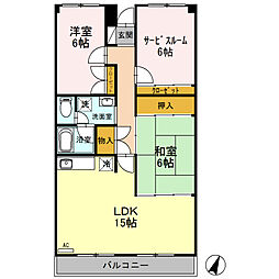 ファミール吉川 2LDKの間取図画像