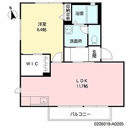 クローバー 1LDKの間取図画像