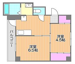 ヴィラナリー上道2 2DKの間取図画像