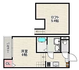OBAHAUSE KANAYAMA 1Kの間取図画像