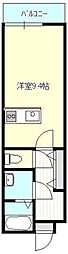 フレスコプレッタ ワンルームの間取図画像