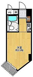 香椎エクセル13 ワンルームの間取図画像