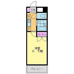 ハイツ井上2 1Kの間取図画像