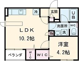 PRIMERA姥ケ山 1LDKの間取図画像
