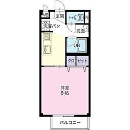 プライムステージ 1Kの間取図画像