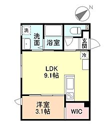 repot 1LDKの間取図画像