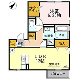 ミラカーサ 1LDKの間取図画像