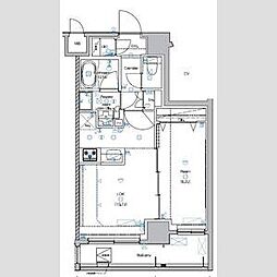 アンベリール亀戸パーク 1LDKの間取図画像