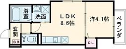 シーサイドヒル西新町 1LDKの間取図画像