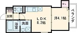シーサイドヒル西新町 1LDKの間取図画像