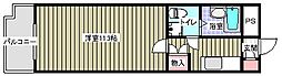 リュージュ飯倉 1Kの間取図画像