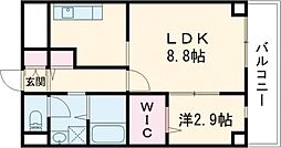 マジェスティーコート 2Kの間取図画像