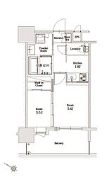 エンクレスト博多駅前ART 2Kの間取図画像