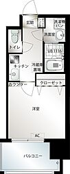 エンクレスト博多駅前3 1Kの間取図画像