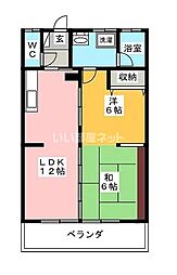 大橙 2LDKの間取図画像