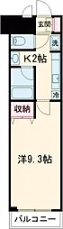 フィール白山公園 1Kの間取図画像