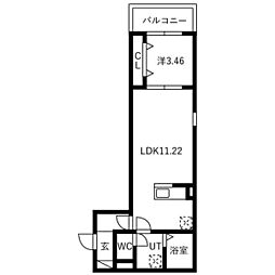 Fstyle一津屋1号館 1LDKの間取図画像