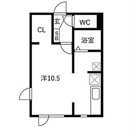 SATOMISTAY ワンルームの間取図画像