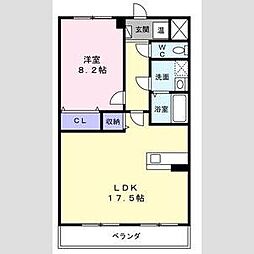 ボヌールヴイル国見A 1LDKの間取図画像