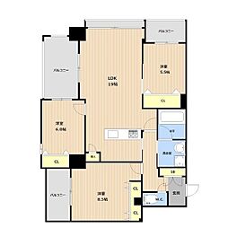エヌ・プラウド小楠公園 3LDKの間取図画像