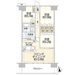 リビオシティ・ルネ葛西 3LDKの間取図画像