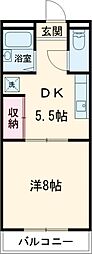 センチュリーハイツ 1DKの間取図画像