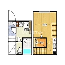 メゾン・ド・プランドール蘇我 ワンルームの間取図画像