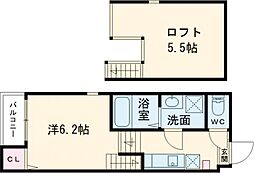ハーモニーテラス飯倉 1Kの間取図画像
