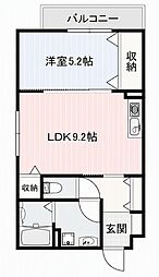 アドマステラス土山 1LDKの間取図画像