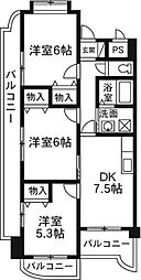 ドーチェスター 3DKの間取図画像