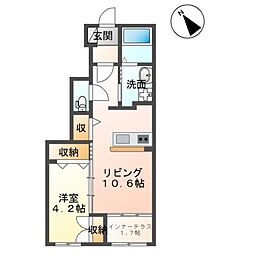 ファブル 1LDKの間取図画像