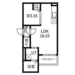 Jack takeII 1LDKの間取図画像