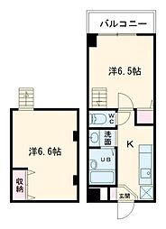 ロジュマン泉佐野 1Kの間取図画像
