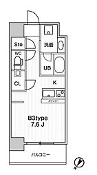JMFResidence町田 ワンルームの間取図画像