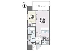 サニークレスト大濠公園 1LDKの間取図画像