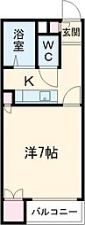 ハイツ・アイビス 1Kの間取図画像