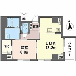 ヴィオーラ中山下 1LDKの間取図画像