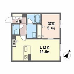 シャーメゾン光月 1LDKの間取図画像