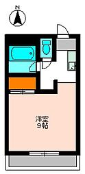 メリファ春日 1Kの間取図画像