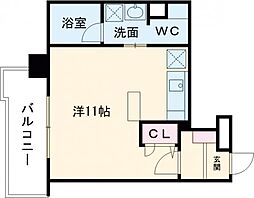 サムティ新水前寺 ワンルームの間取図画像