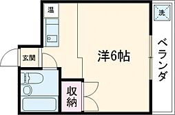 サンルーム名谷 ワンルームの間取図画像