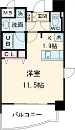 プレサンス泉アーバンゲート 1Kの間取図画像