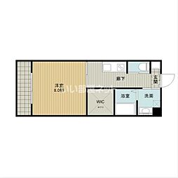 GrandJADE駅南 1Kの間取図画像