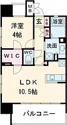フロンティアききつ2 1LDKの間取図画像
